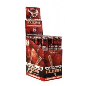 Display c/ 24 Unidades Cyclones Clear- Strawberry